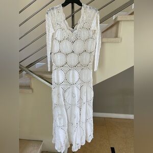 VINTAGE Cheap & Chick Moschino Elegant White Lace Dress